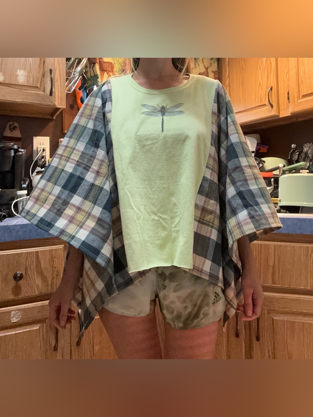 Handmade patchwork poncho